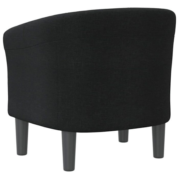 Lounge stol komfortabel sæde rund ryg moderne design i sort stof DEC026471 Svart