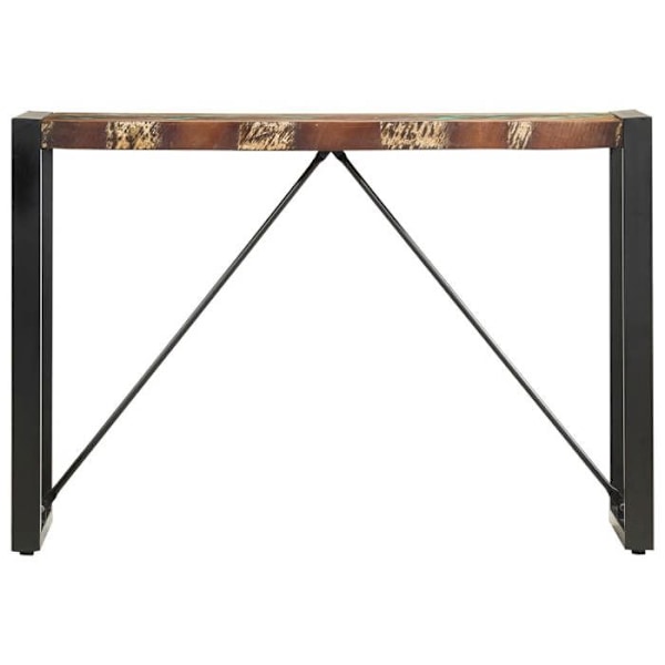 Sidebord entré møbel til stuen 110 x 35 x 76 cm genvundet træ og stål DEC031522 kastanj