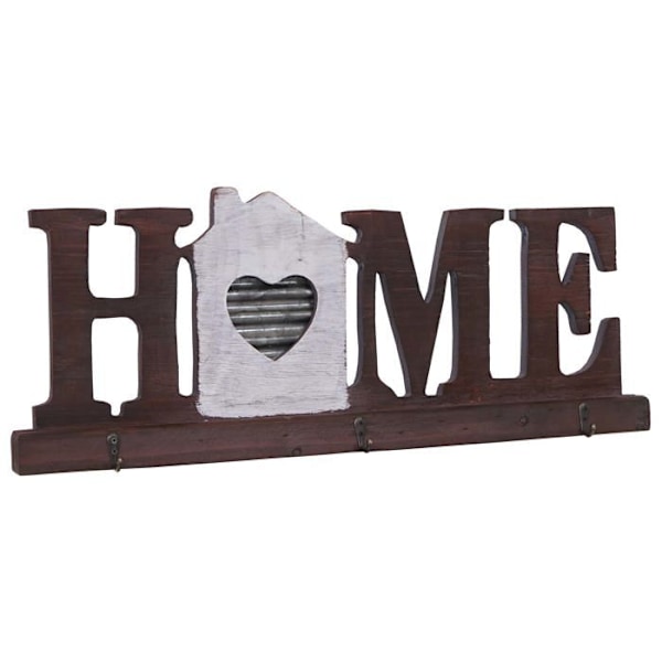Väggklädhängare Home 3 krokar rustik design trä metall
