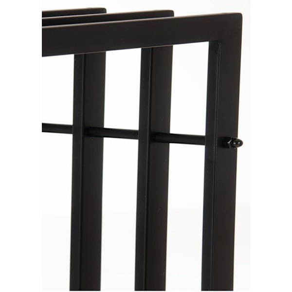 Range bûches hylde support træ til pejs 150x50 cm i mat sort metal 10_0003537 kastanj