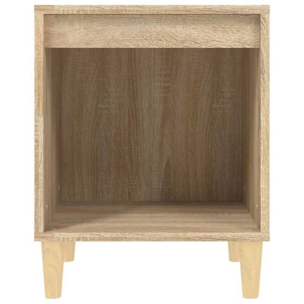 Set med 2 sängbord med öppen förvaringsfack 40 x 35 x 50 cm ingenjörsträ färg ek DEC035245 kastanj