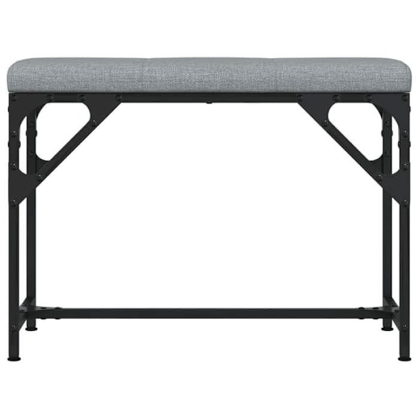 Banc för matsal entré korridor 62 x 32 x 45 cm i stål och grått tyg DEC025020 Grå