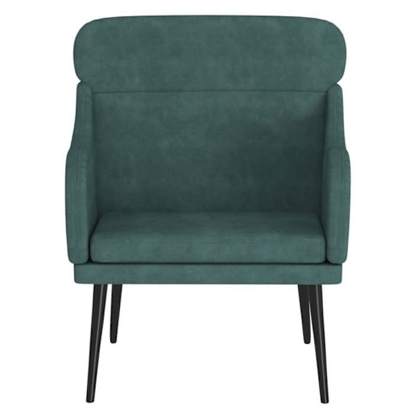 Design och modern loungefåtölj 63 x 76 x 80 cm i grön sammet DEC028685 Grön