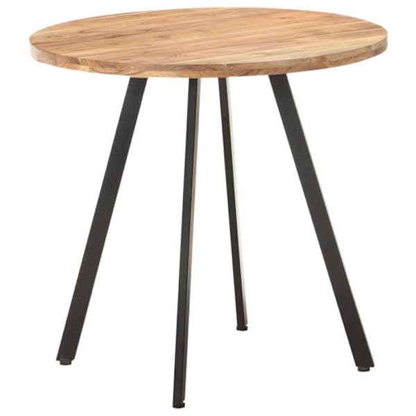 Ruokapöytä keittiö pöytä 80 cm akasiapuusta ja rautaa DEC036632 kastanj