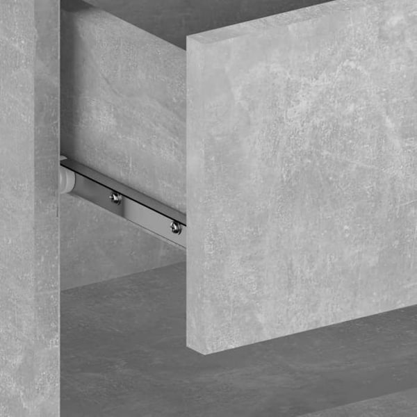 Væghængt natbord 46 x 29,5 x 30 cm i gråt ingeniørtræ DEC034292 kastanj