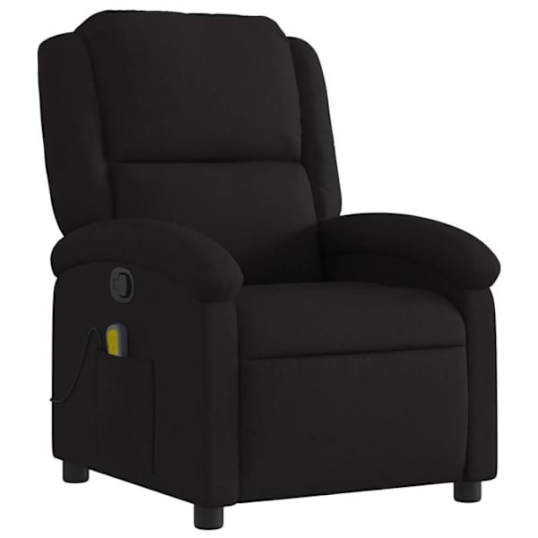 TV-fotölj med massagefunktion, justerbar med 6 massagepunkter i svart tyg DEC027042 Svart