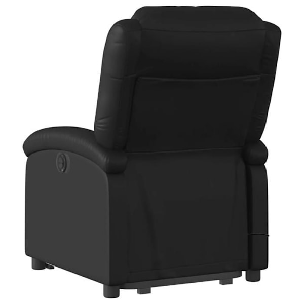 Massage hvilestol med elektrisk løft og justerbar funktion i sort PVC DEC027797 Svart