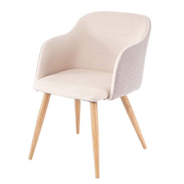 Retro-design ruokasohva x1, käsinojalla, kankaasta/tekstiilistä, kreemi-beige 04_0002219 Beige