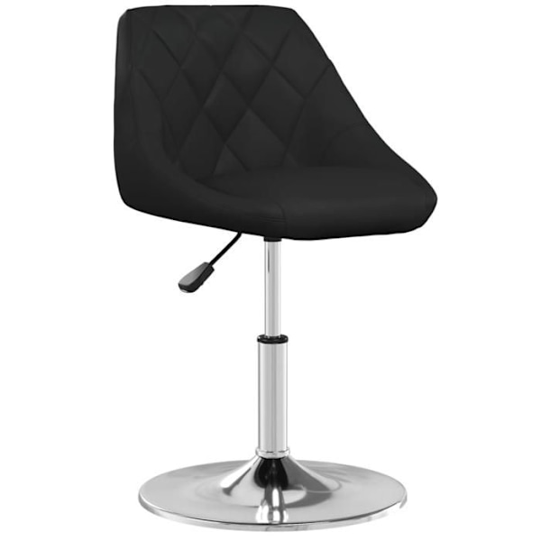 Barstol x1 hög stol med diamantmönster i svart PVC ram i stål DEC029520 Svart