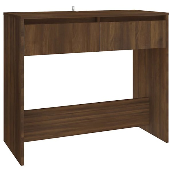 Toiminnallinen ja tyylikäs konsolipöytä laatikoilla 89 x 41 x 76,5 cm ruskeaa engineering-puuta DEC031895 kastanj