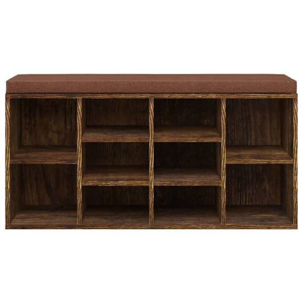Kenkähylly 10 lokeroa 103 x 30 x 48 cm tekopuu, savukesation väri DEC024840 Brun