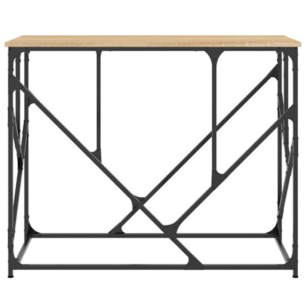 Bordsskåp praktisk konsol för en organiserad entré 100 x 40 x 80 cm ingenjörsträ och metall DEC031921 kastanj