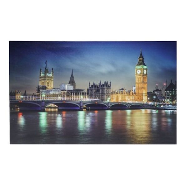 2x billede LED billede lysende væv vægmodel London broer 40x60cm 04_0000451 Flerfärgad