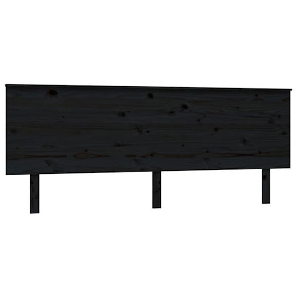 Sänggavel tillbehör sovrum möbler 204 x 6 x 82,5 svart furu