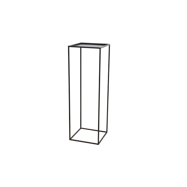 Moderne Sort Planteholder 28 x 28 x 93 cm Minimalistisk Design i Jern DEC050067 Svart