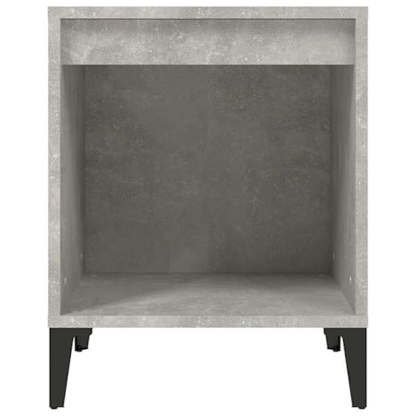 Sæt med 2 natborde med åbent rum 40 x 35 x 50 cm ingeniørtræ grå DEC035362 kastanj