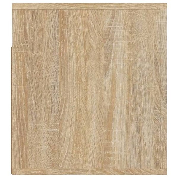 Sæt med 2 væghængte natborde med skuffe 50 x 36 x 40 cm, konstrueret træ, farve eg DEC036076 kastanj