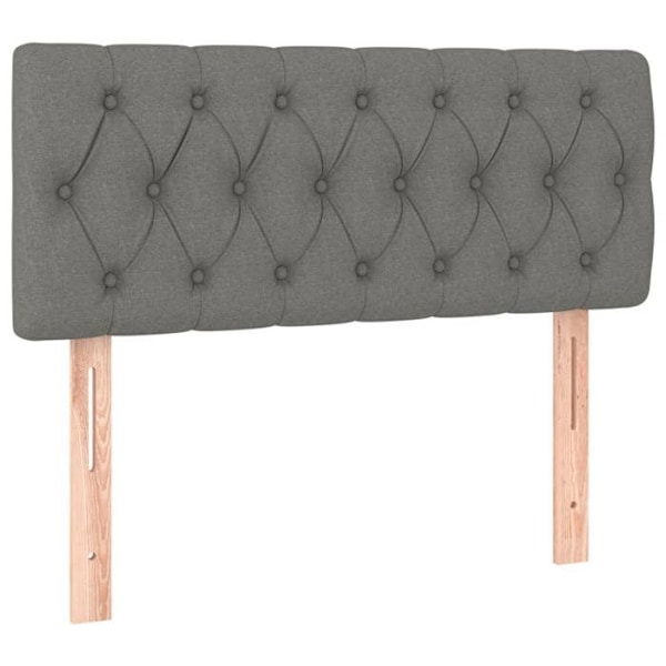 Hovedgærde accessory til seng soveværelse møbel 100 x 7 x 78/88 cm mørkegrå stof TDL0203185 Grå