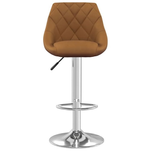 2 kpl modernit design-korkeat baarijakkarat ruskeaa samettia ja terästä DEC029783 kastanj