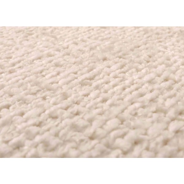 Bænk til spisebord i creme chenille stof 180 cm og børstet rustfrit stål 04_0005819 Grädde
