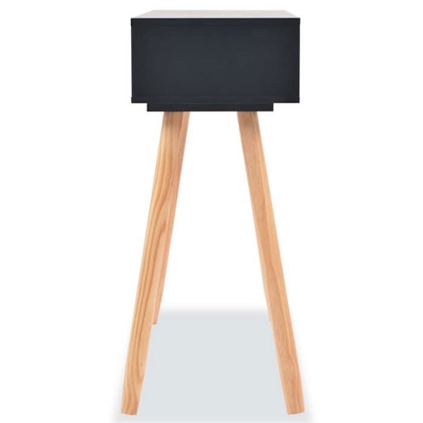 Modern entré console furniture with drawer 80 x 30 x 72 cm MDF black DEC031738 Svart