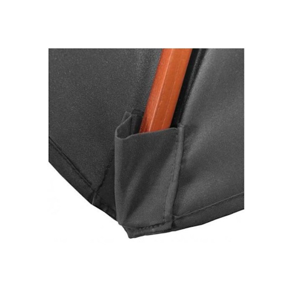 Trädgårdsparasol Ø 3,5m åttkantig polyester/trä 7kg antracit