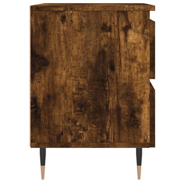 Set av 2 sängbord med lådor 40 x 35 x 50 cm träingenjör brun DEC035100 kastanj