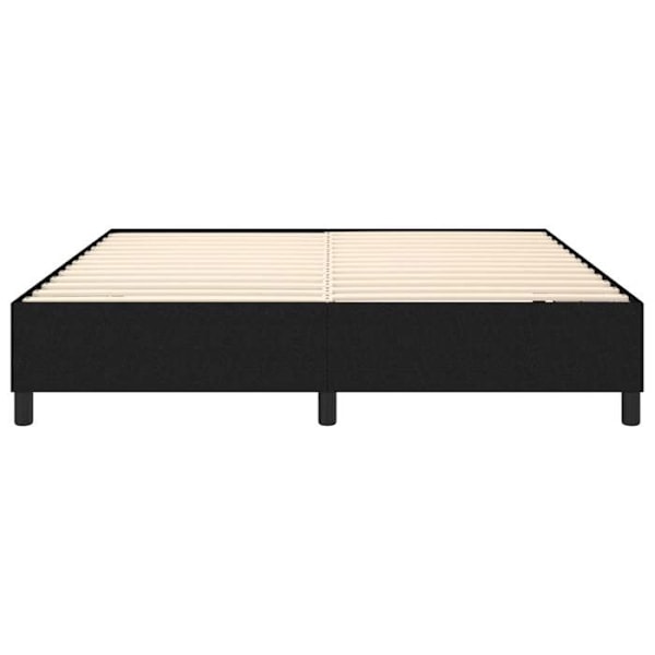 Sängynpohja jalallisella sängyn rungolla 160x200 cm musta kangas TDL0207006 Svart