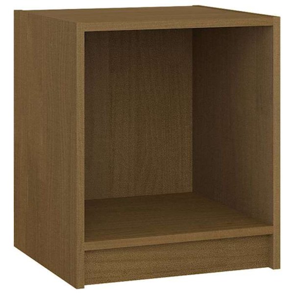 Set med 2 sängbord med öppet fack 35,5 x 33,5 x 41,5 cm i honungsgul furu DEC035445 kastanj