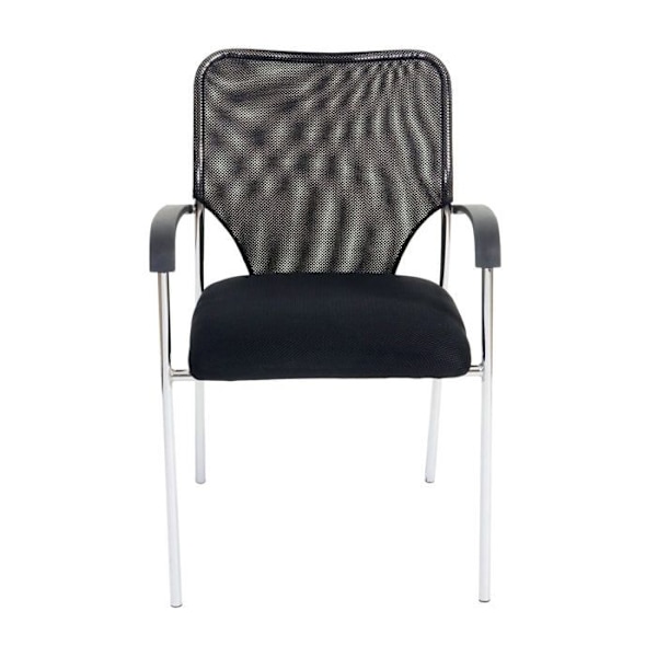 Set med 2 besöksstolar för konferens, stapelbara, i svart tyg/textil 04_0000279 Svart