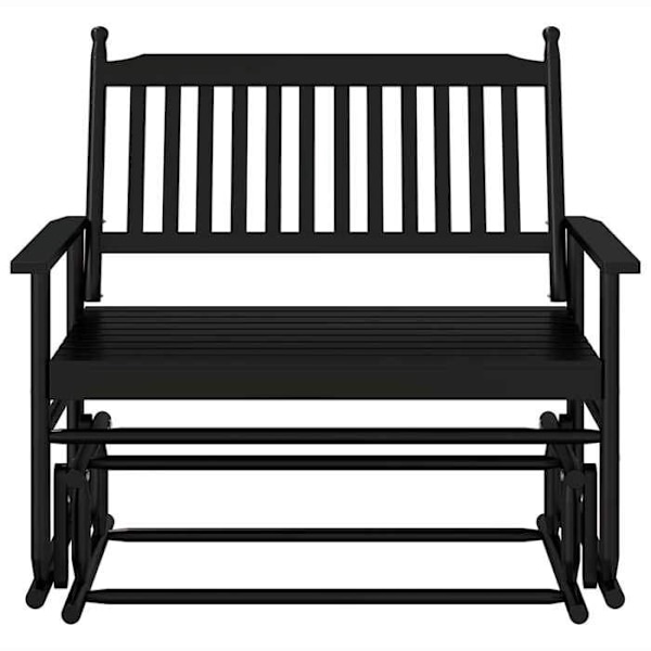 Bænk med vippefunktion til haven 118 x 70 x 104,5 cm i sort poppeltræ DEC028718 kastanj