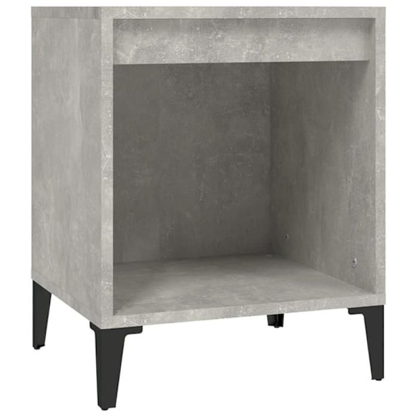 Sæt med 2 natborde med åbent rum 40 x 35 x 50 cm ingeniørtræ grå DEC035362 kastanj