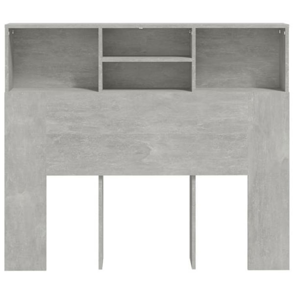 Sänggavel - MDF - 120x19x103,5 cm - Grå - Nutida - Inbyggd förvaring Grå
