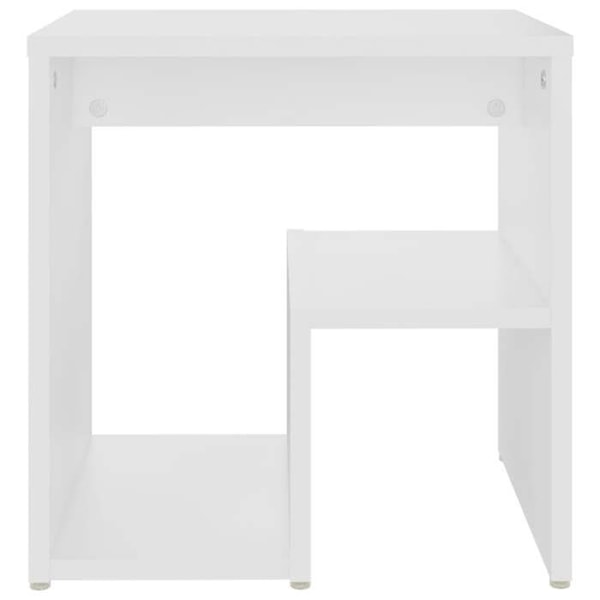 2 kpl yöpöytiä hyllyillä 40 x 30 x 40 cm valkoista engineering-puuta DEC034889 Vit