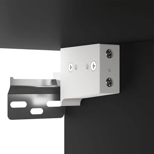 Væghængt natbord med skuffe 35 x 35 x 20 cm i sort ingenieurtræ DEC034311 kastanj