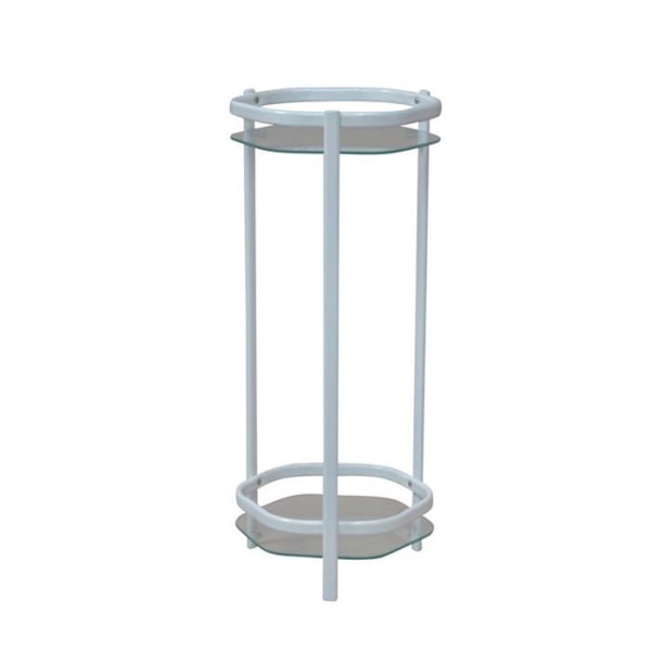 Tuki / kasvien hylly - Décoshop26 - Valkoinen metalli - 66 cm - 28 cm x 28 cm - Lasia mukana Vit