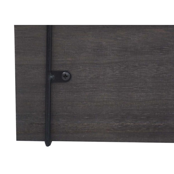 væghylde hængende 3 niveauer industriel design i metal og mørkebrun træ 40 x 40 x 13 cm 04_0008677 kastanj