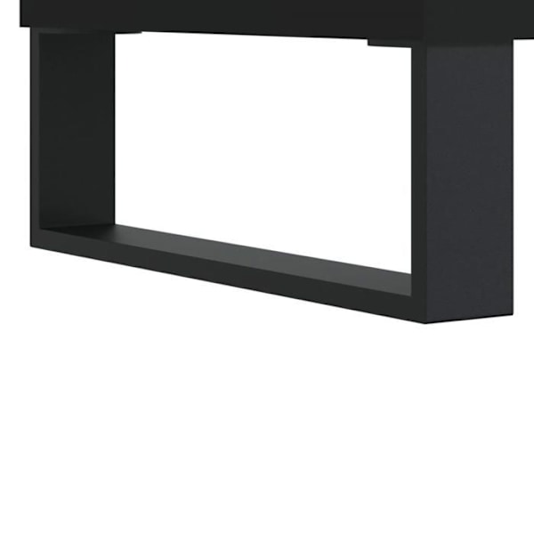 Sæt med 2 natborde med åben rum 40 x 30 x 50 cm ingeniørtræ og sort jern DEC035507 kastanj