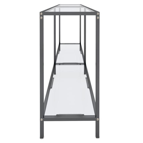 Konsolbord praktiskt för en organiserad entré 160 x 35 x 75,5 cm transparent härdat glas och stål DEC032267 Guld