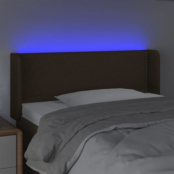 Hovedgærde - Ikke specificeret - 103x16x78/88 cm - Mørkebrun - LED - Moderne Mörkbrun
