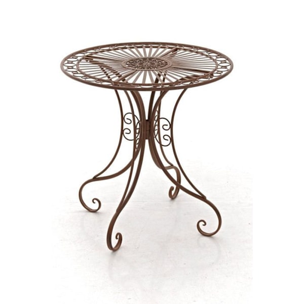Havemøbel i smedet jern diameter Ø 70 cm gammel brun MDJ10051
