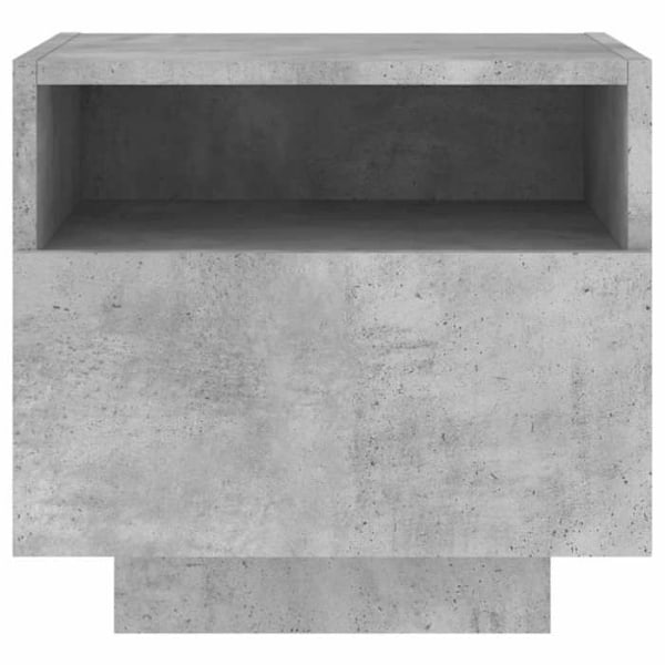 Natskab med LED-lys og skuffe 40 x 39 x 37 cm grå ingeniørtræ DEC033190 kastanj
