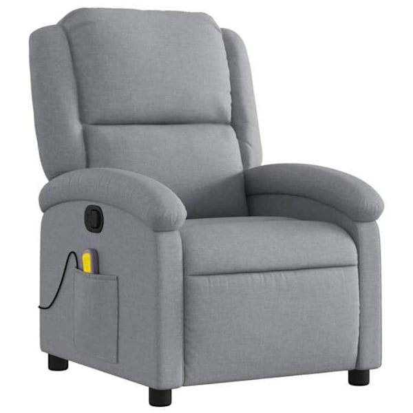 TV relaxationsstol med massagefunktion, justerbar, vibrationsmassage med 6 punkter i lysegrå stof, stof EC026912 Grå