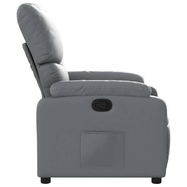 Fauteuil relax TV med komfortabel polstring manuelt hældefunktion i grå PVC DEC027982 Grå