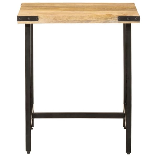 45 x 45 x 50 cm:n kokoinen tukeva mango-puusta ja raudasta valmistettu apupöytä DEC032570 kastanj