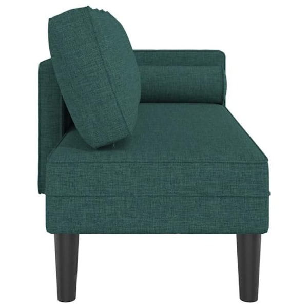 Meridienne chaise longue sohva sisätiloihin vihreällä kangaspäällä DEC026104 Grön