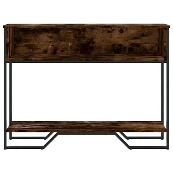 Praktisk konsolbord med opbevaringsrum til en organiseret entré 100 x 35 x 74,5 cm brun ingeniørtræ og metal kastanj