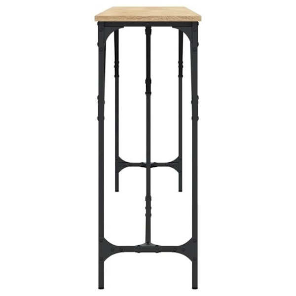 Sisäänkäynnin kaluste, elegantti konsolipöytä 200 x 29 x 75 cm insinööripuuta ja metallia DEC031944 kastanj