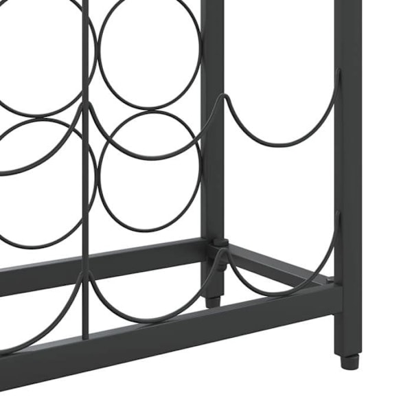 Casier til opbevaring af 45 flasker vin 54 x 18 x 100cm smedejern sort DEC024279 Svart