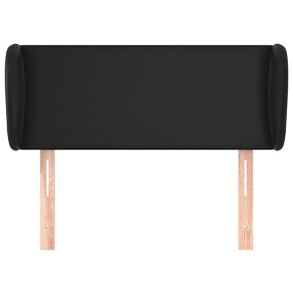 Hovedgavl til seng, soveværelse møbel med sidelæbe 93 x 23 x 78/88 cm syntetisk sort TDL0204386